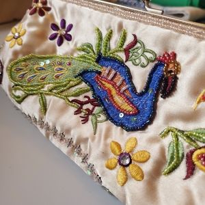 Chateau Peacock Sequin small Handbag clutch beaded